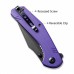 Sencut Actium Purple G10 3.46" Folding Blade Knife